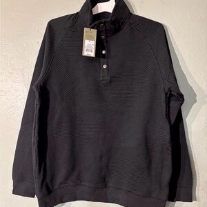 NWT Men's Goodfellow Button‎ Collar Pullover Sweatshirt